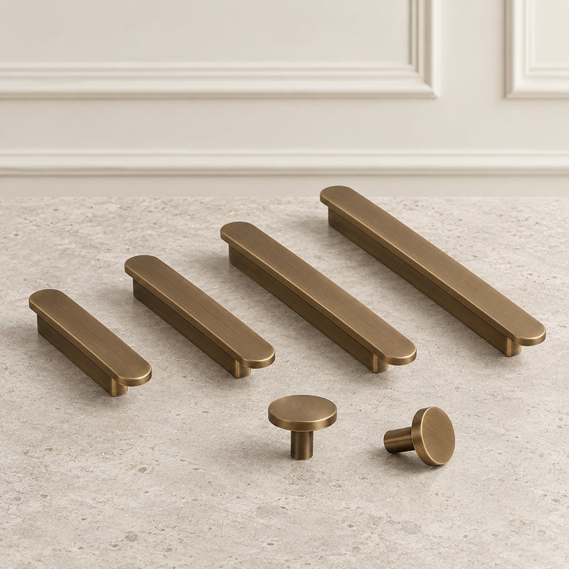 Poignée de meuble ultra plate Bronze brossé